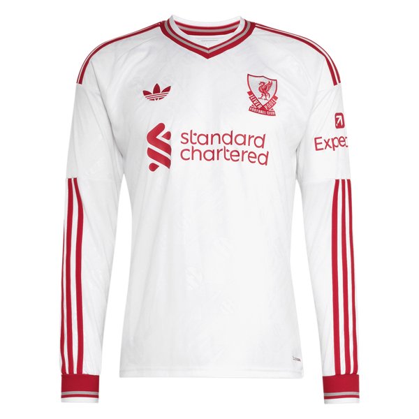 Hugo Ekitike Liverpool adidas 2026/27 Away Replica Long Sleeve Jersey - White