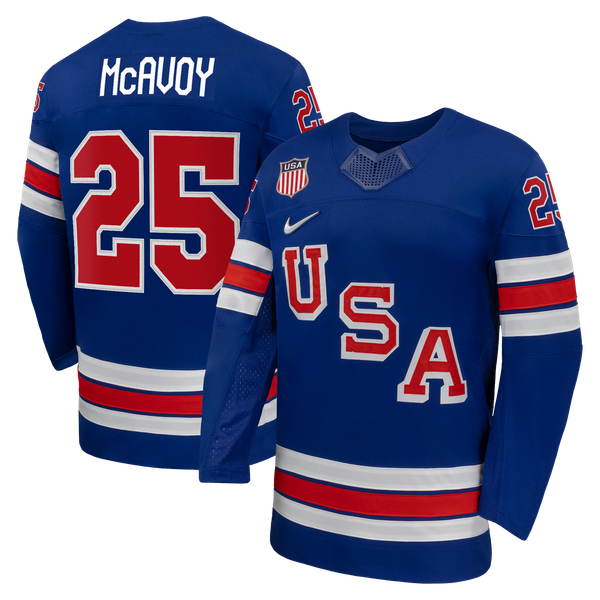 Selfika Charlie McAvoy Nike US Hockey 2026 Home Jersey Royal