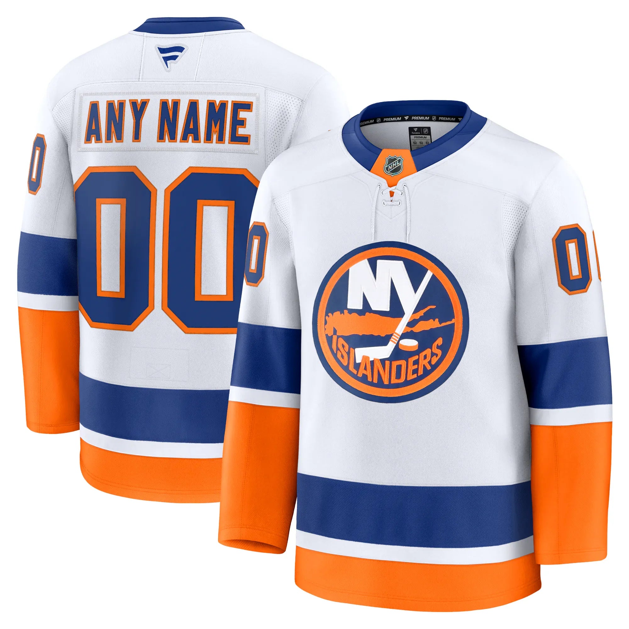 Selfika Fanatics New York Islanders Away Premium Custom Jersey - White