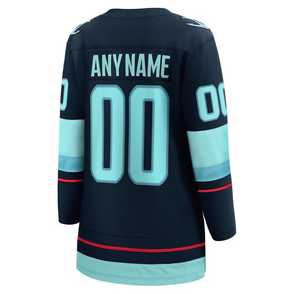 Selfika Fanatics Women's Seattle Kraken Home Breakaway Custom Jersey