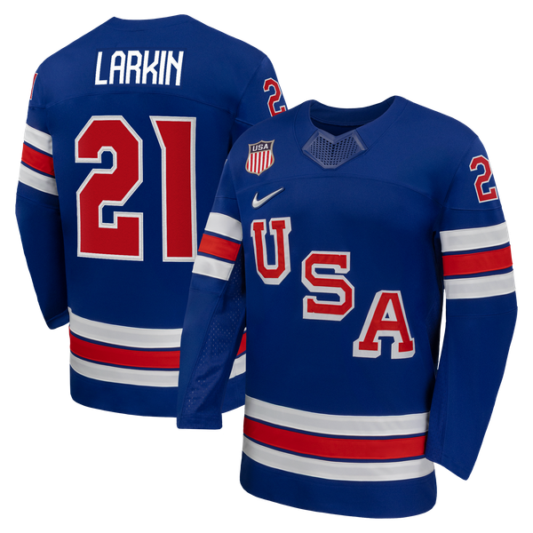 Selfika Dylan Larkin Nike US Hockey 2026 Home Jersey Royal