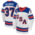 Selfika Nike Connor Hellebuyck US Hockey 2026 Away Jersey - White