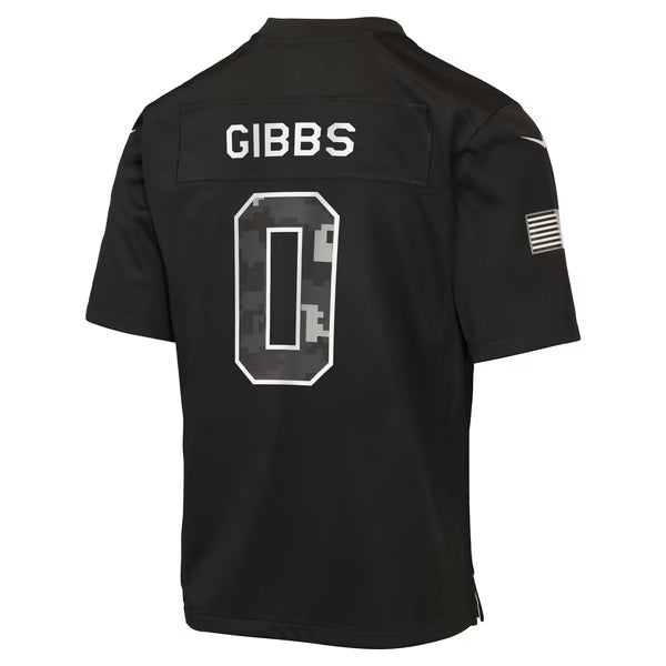 Jahmyr Gibbs Detroit Lions Nike Youth 2026 Salute to Service Game Jersey - Black