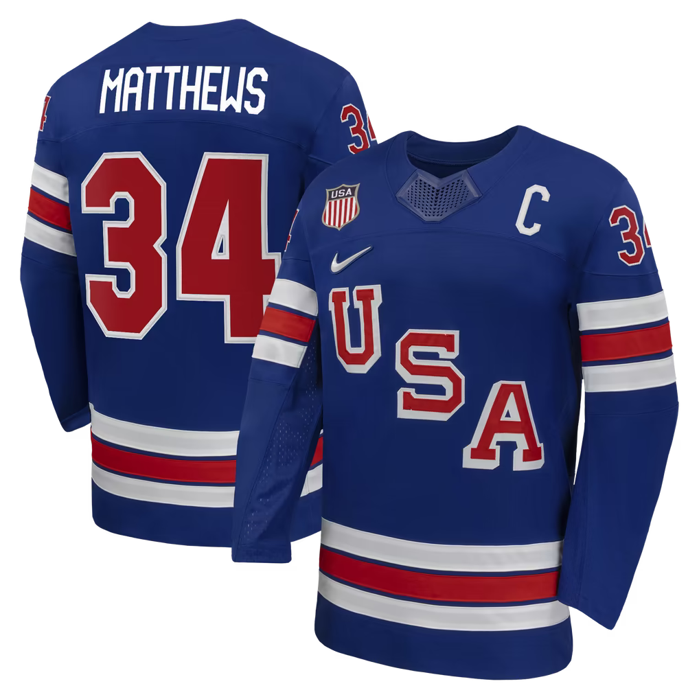Selfika Nike US Hockey 2026 Auston Matthews Home Replica Jersey