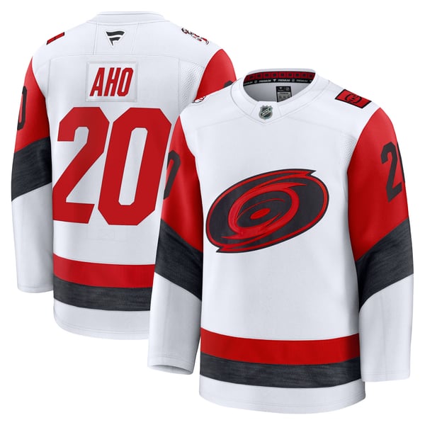 Selfika Sebastian Aho Carolina Hurricanes Fanatics Away Jersey White