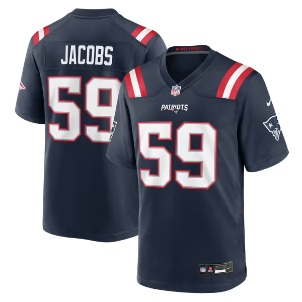Khalil Jacobs New England Patriots Nike Team Game Jersey - Navy