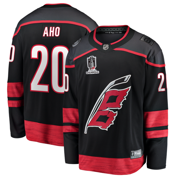 Selfika Sebastian Aho Carolina Hurricanes Fanatics 2026 Stanley Cup Jersey