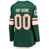 Selfika Women's Fanatics Minnesota Wild Home Breakaway Custom Jersey Green