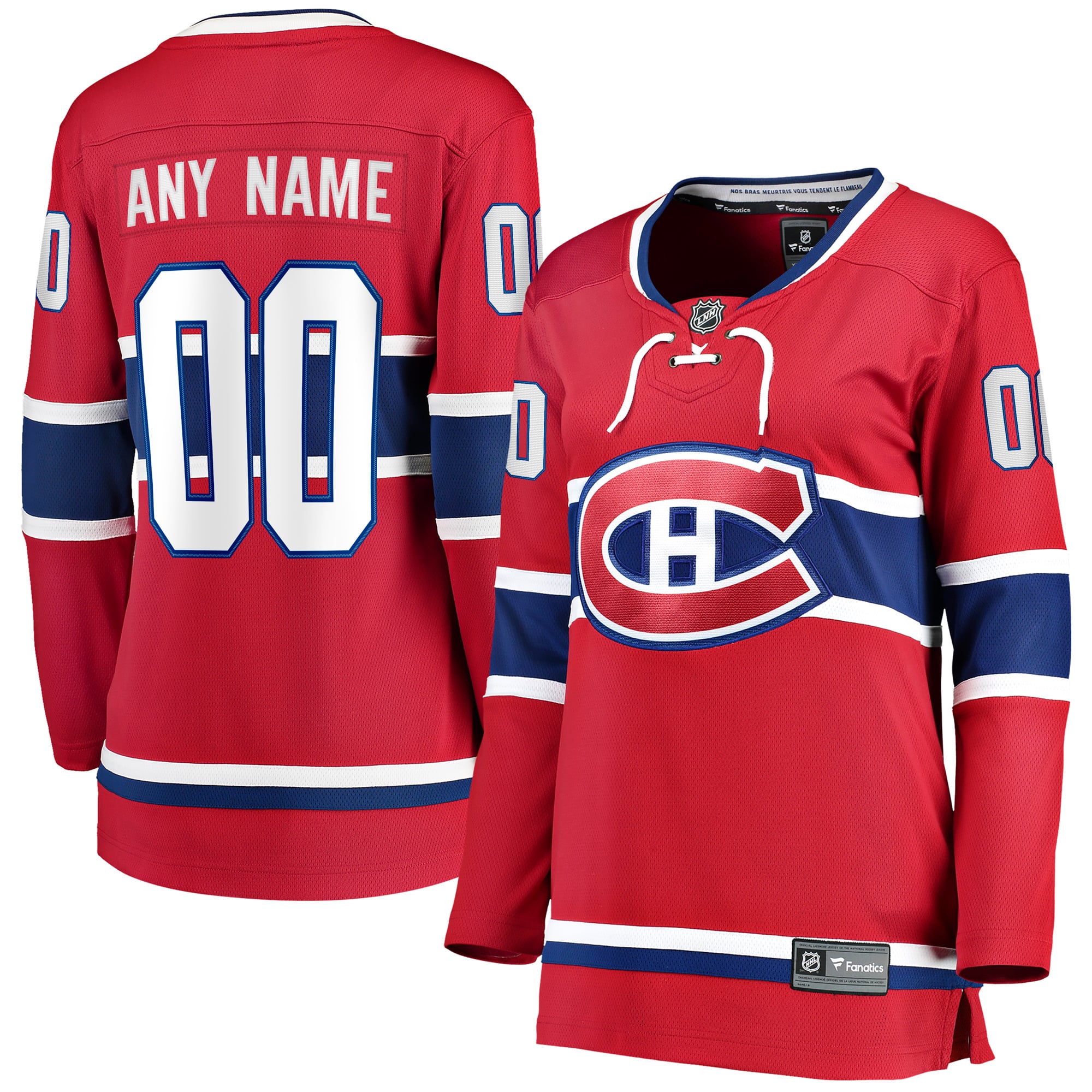 Selfika Fanatics Women's Montreal Canadiens Home Breakaway Custom Jersey - Red