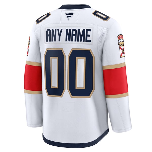 Selfika Florida Panthers Fanatics Away Premium Custom Jersey - White