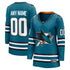 Selfika Fanatics Women's San Jose Sharks Teal Home Jersey