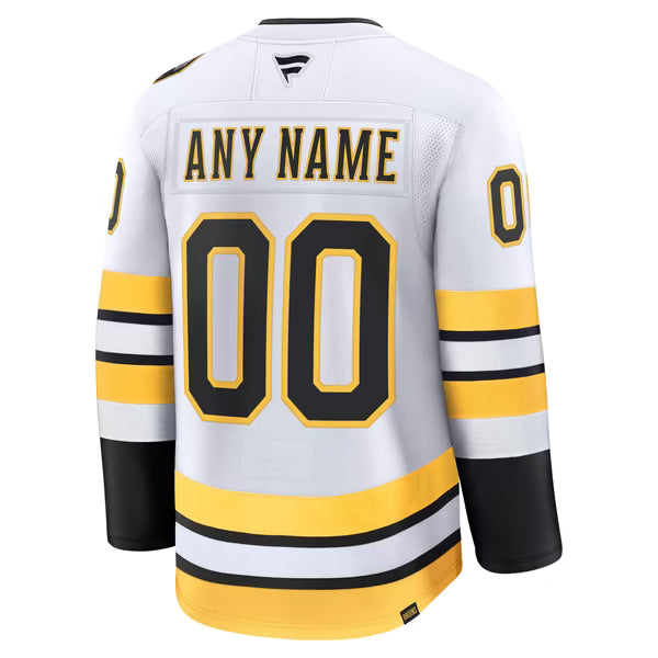 Selfika Boston Bruins Fanatics Away Premium Custom Jersey - White