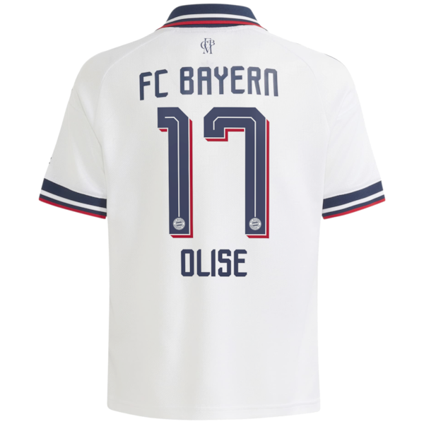 Michael Olise Bayern Munich adidas Youth 2026/27 Away Replica Jersey - White