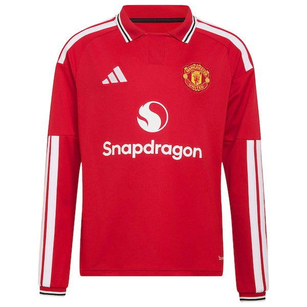 Adidas Kobbie Mainoo Manchester United 2026/27 Home Replica Long Sleeve Jersey Red