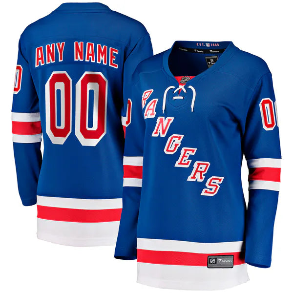 Selfika Women's Fanatics New York Rangers Home Breakaway Custom Jersey