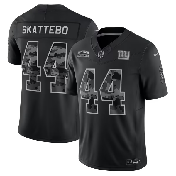Cam Skattebo New York Giants Nike 2026 Salute to Service Stitched Limited Jersey - Black