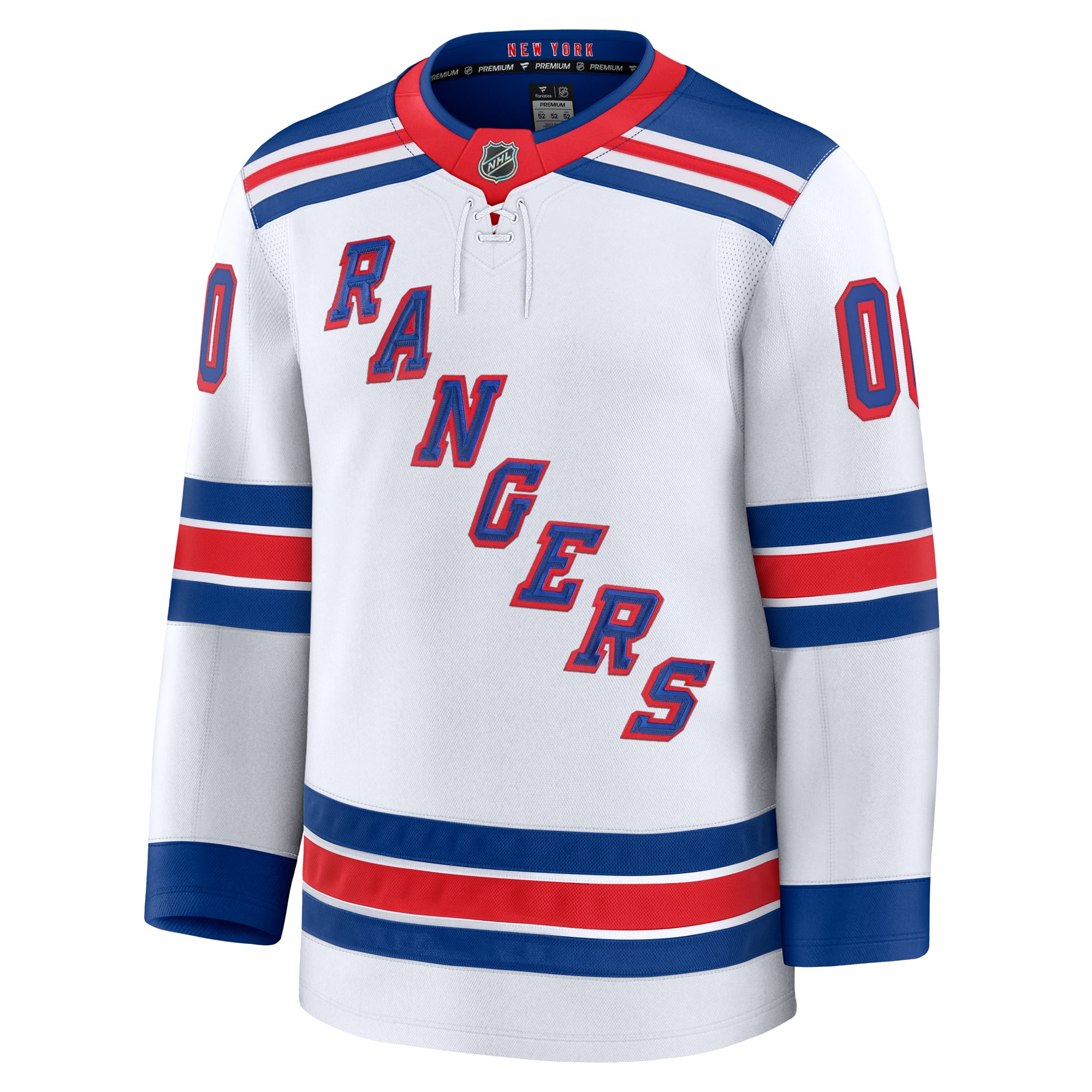 Selfika New York Rangers Fanatics Away Premium Custom Jersey