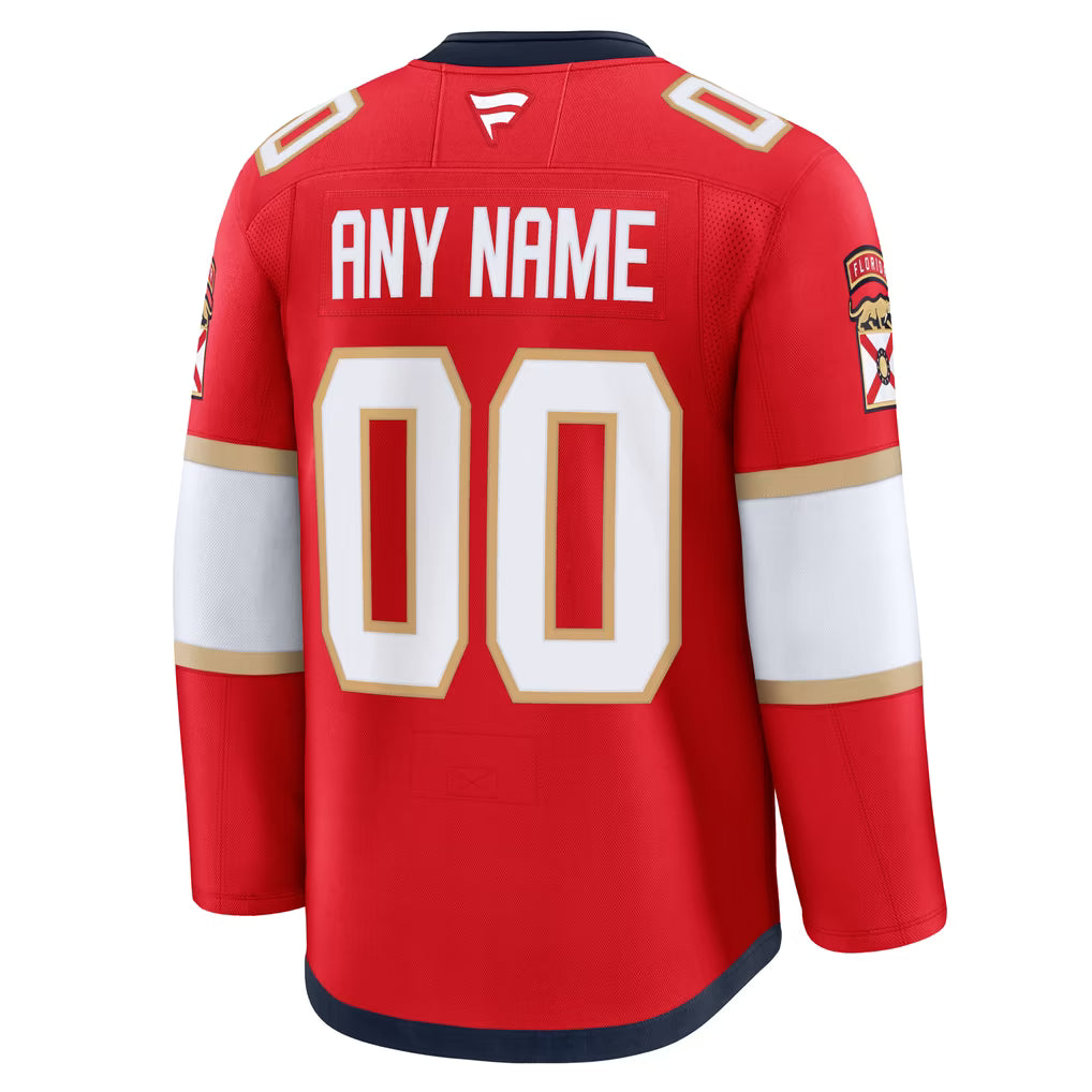 Selfika Florida Panthers Fanatics Home Premium Custom Jersey Red
