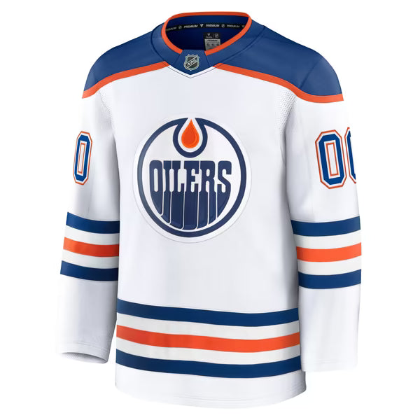 Selfika Edmonton Oilers Fanatics Away Premium Custom Jersey - White