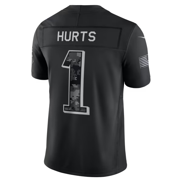 Jalen Hurts Philadelphia Eagles Nike 2026 Salute to Service Stitched Limited Jersey - Black