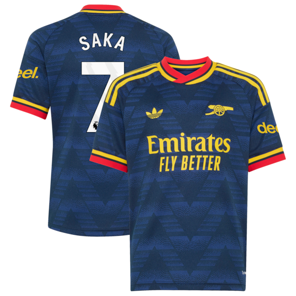 Bukayo Saka Arsenal adidas Youth 2026/27 Away Replica Jersey - Navy
