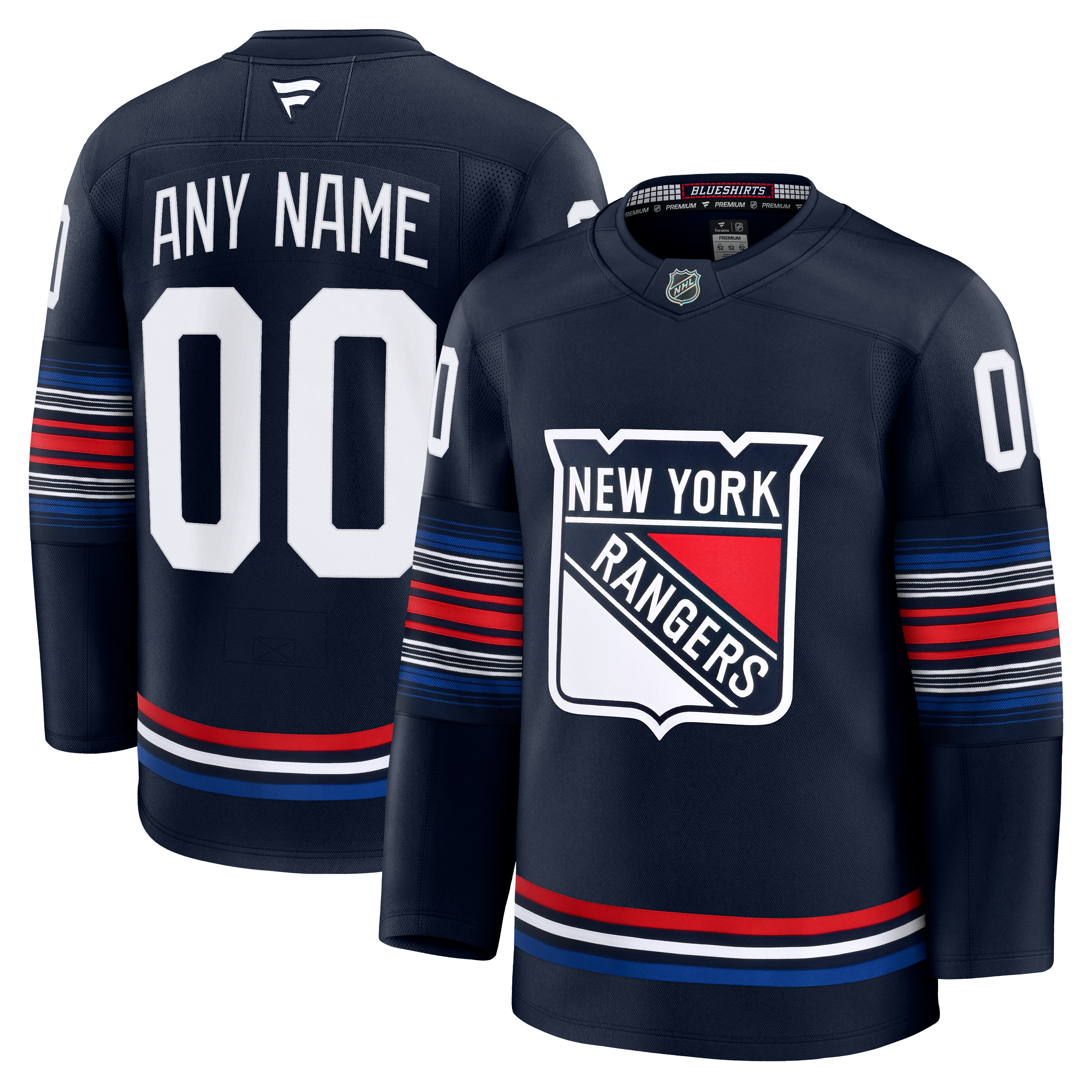 Selfika Fanatics New York Rangers Alternate Custom Jersey