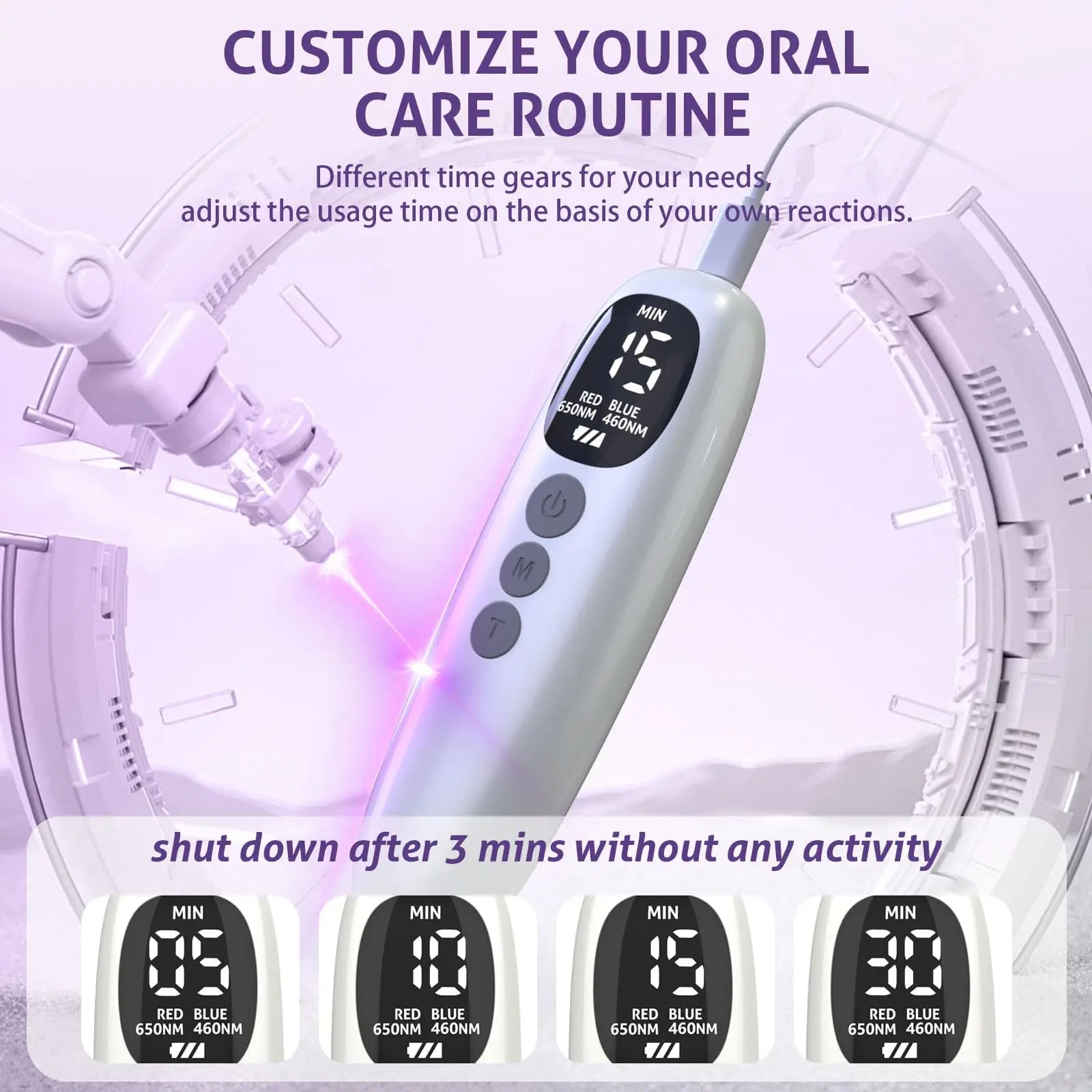 Selfika™ Red Light Therapy Oral Care LED Mouthpiece with Smart Controller