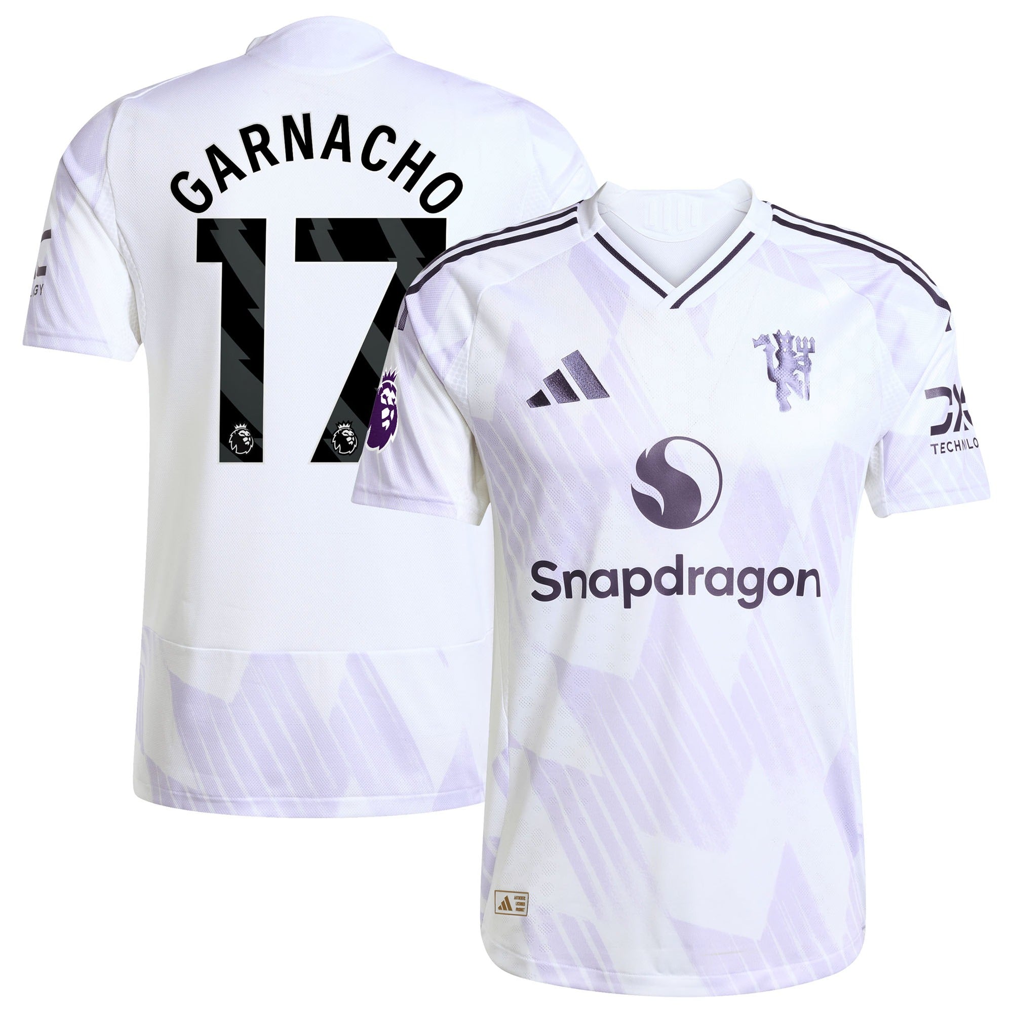 Alejandro Garnacho Manchester United Selfika 2025/26 Away Player Jersey - White