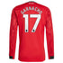 Alejandro Garnacho Manchester United Selfika Home 2025/26 Player Long Sleeve Jersey - Red