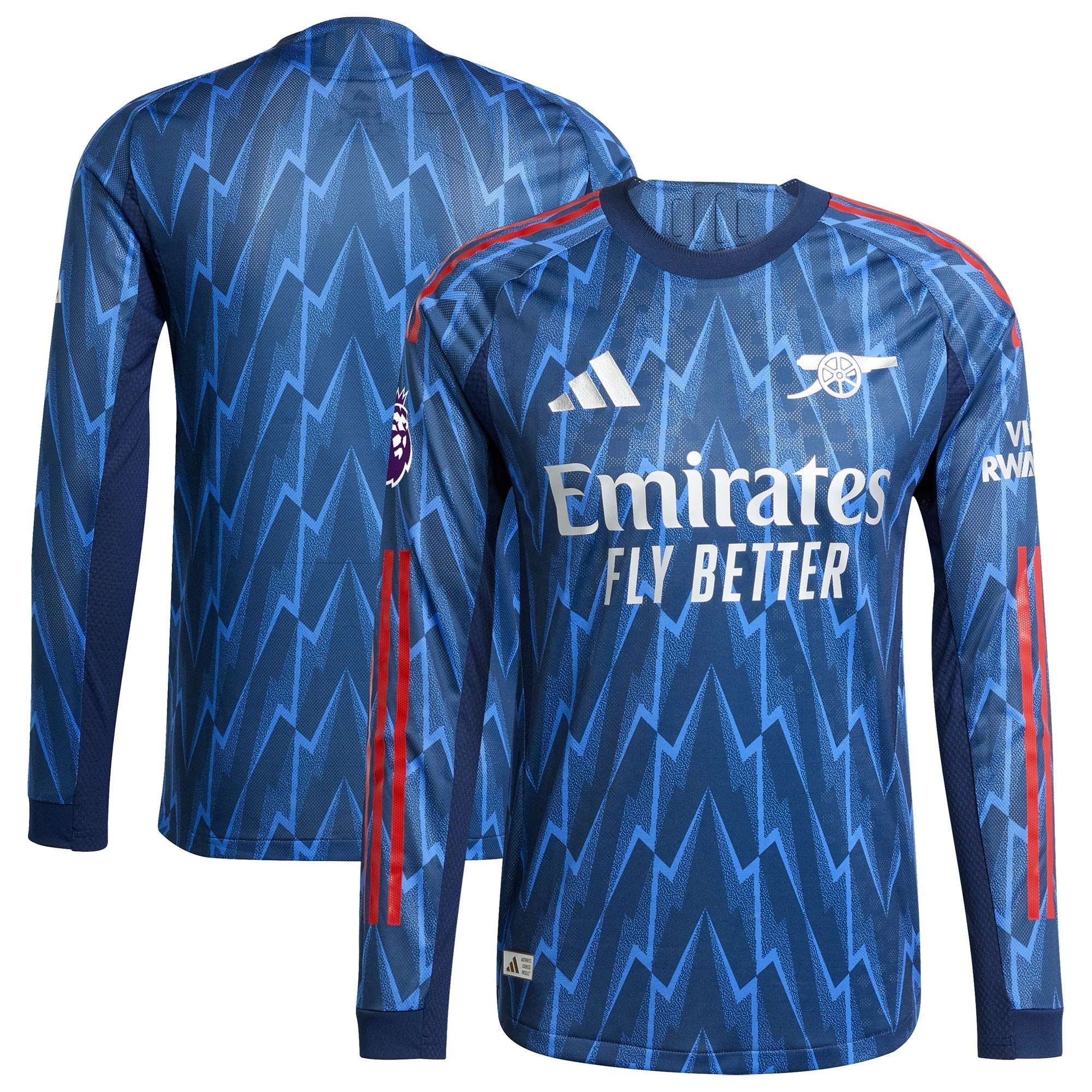 Arsenal Selfika 2025/26 Away Long Sleeve Jersey with Patch - Blue