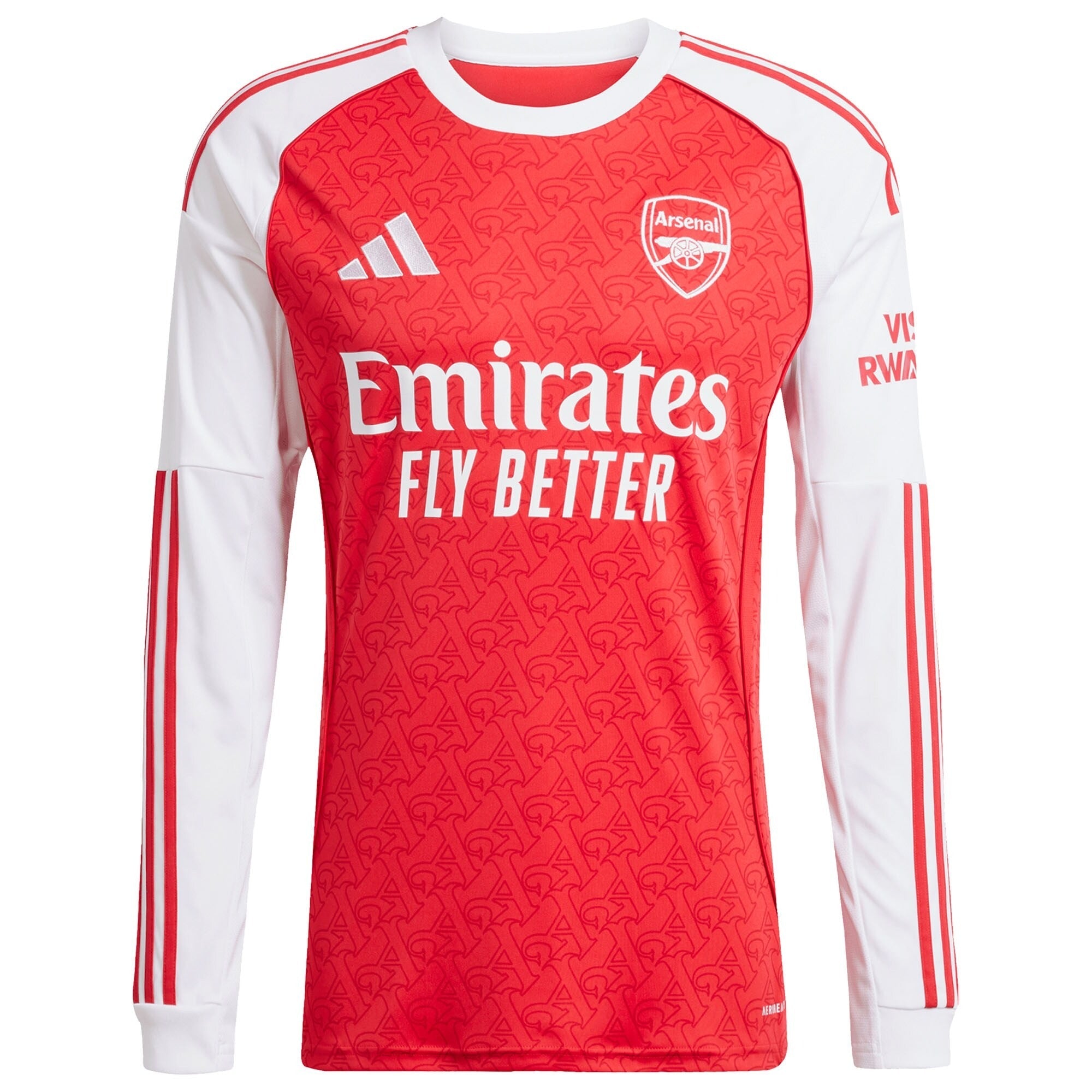 Arsenal adidas 2025/26 Home Long Sleeve Custom Jersey - Red