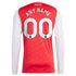 Arsenal Selfika 2025/26 Home Long Sleeve Custom Jersey - Red