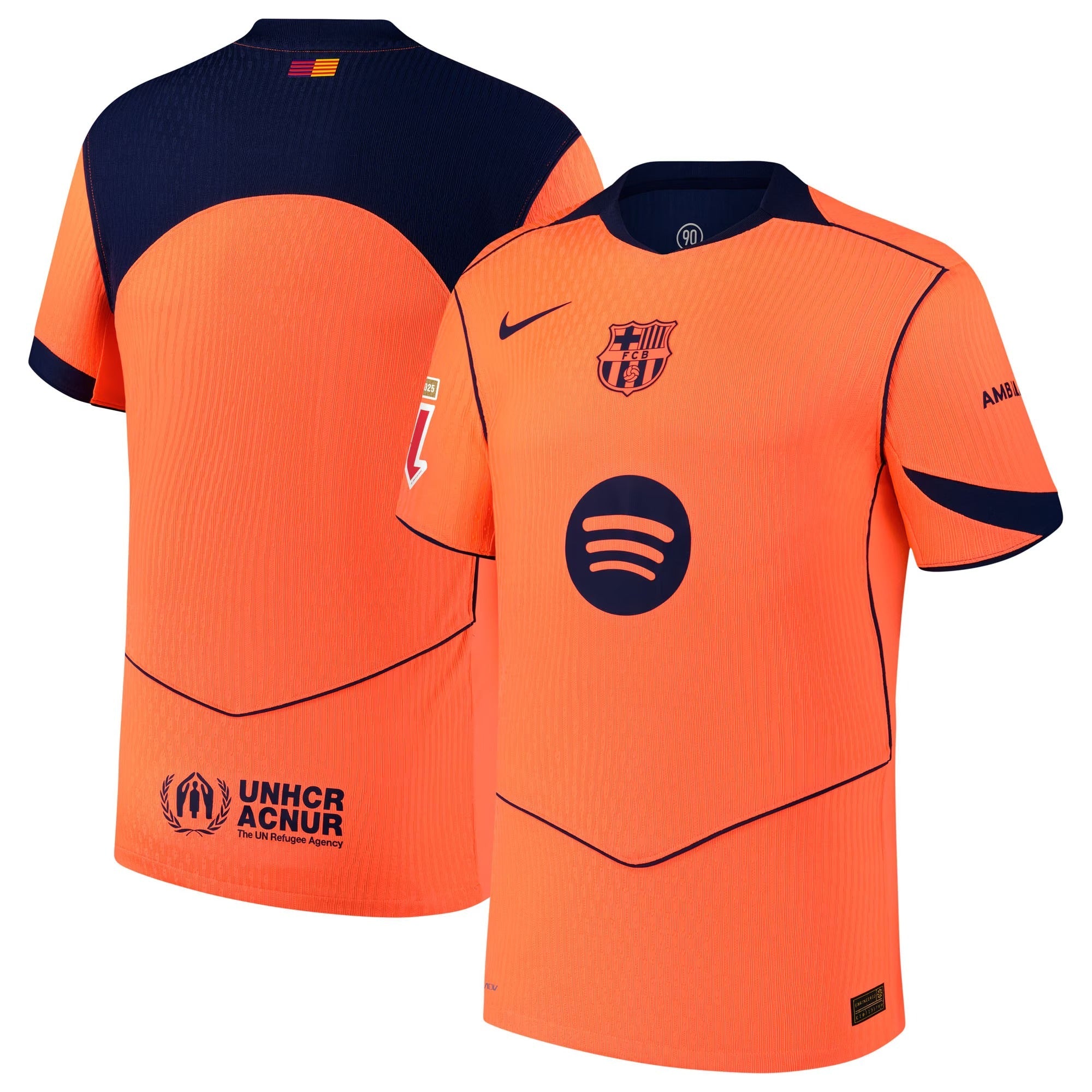 Barcelona Nike 2025/26 Third Jersey with Patch - Orange - Jersey Teams World
