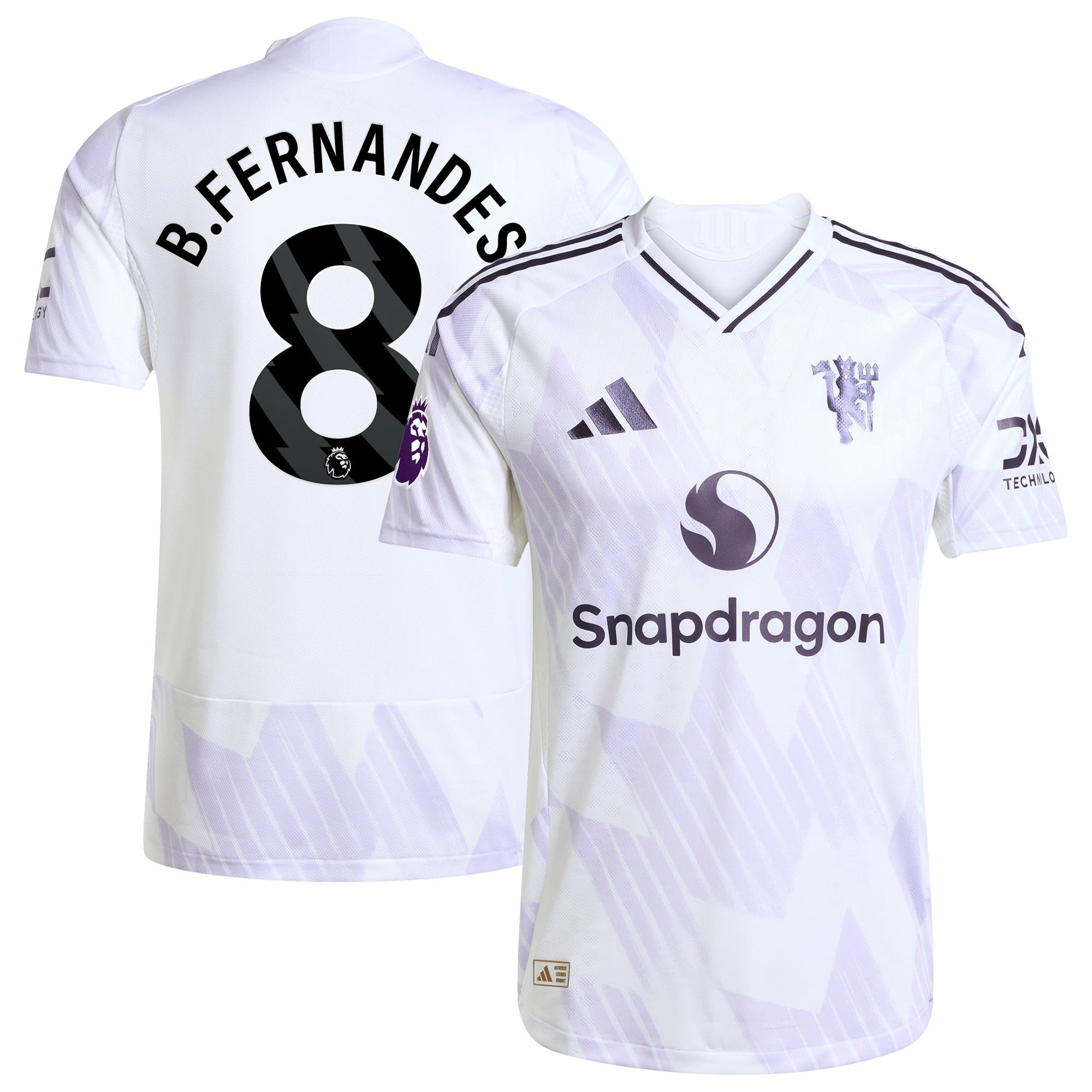 Bruno Fernandes Manchester United Selfika 2025/26 Away Player Jersey - White