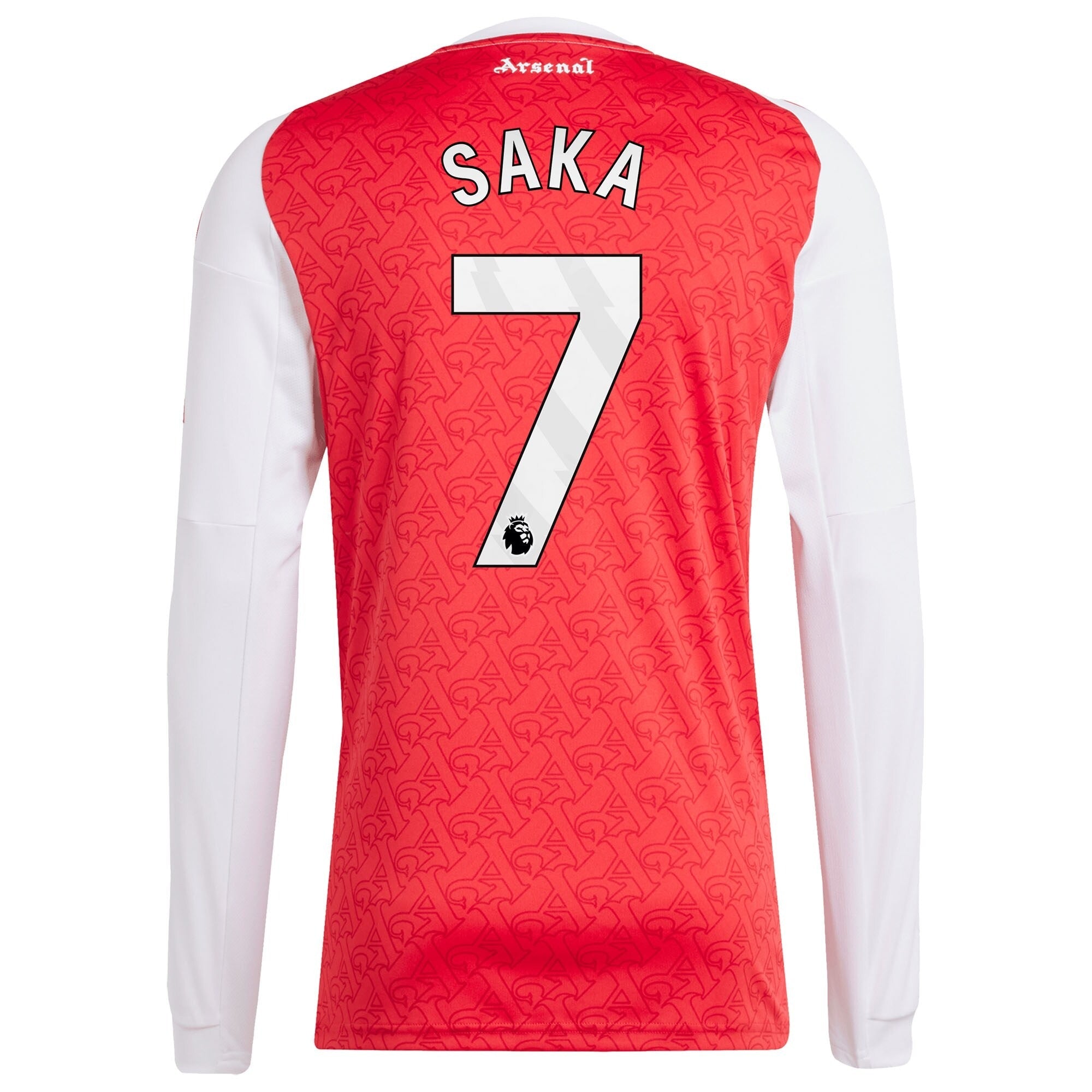 Bukayo Saka Arsenal Selfika 2025/26 Home Long Sleeve Player Jersey - Red