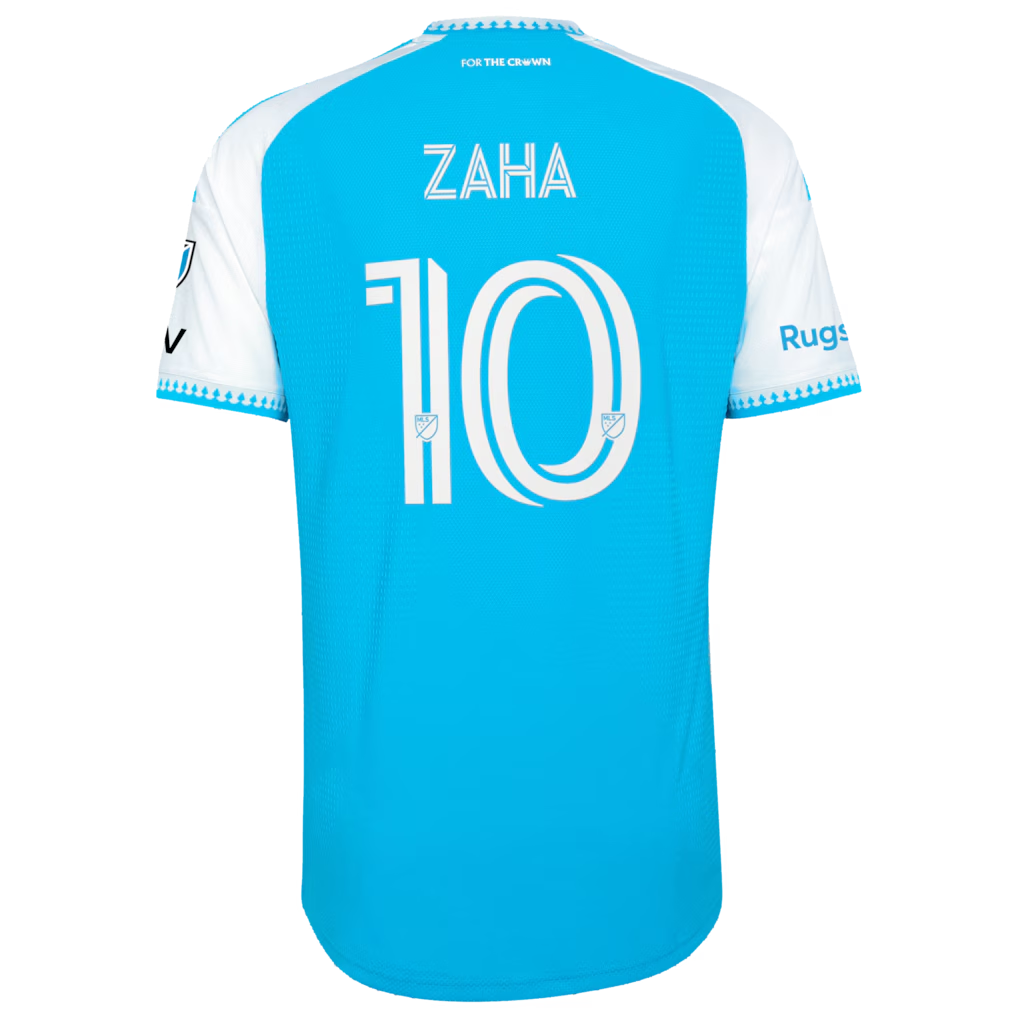 Charlotte FC // adidas Wilfried Zaha #10 Official 2026 Carolina Kit On-Field Patch Jersey – Blue - Jersey Teams World