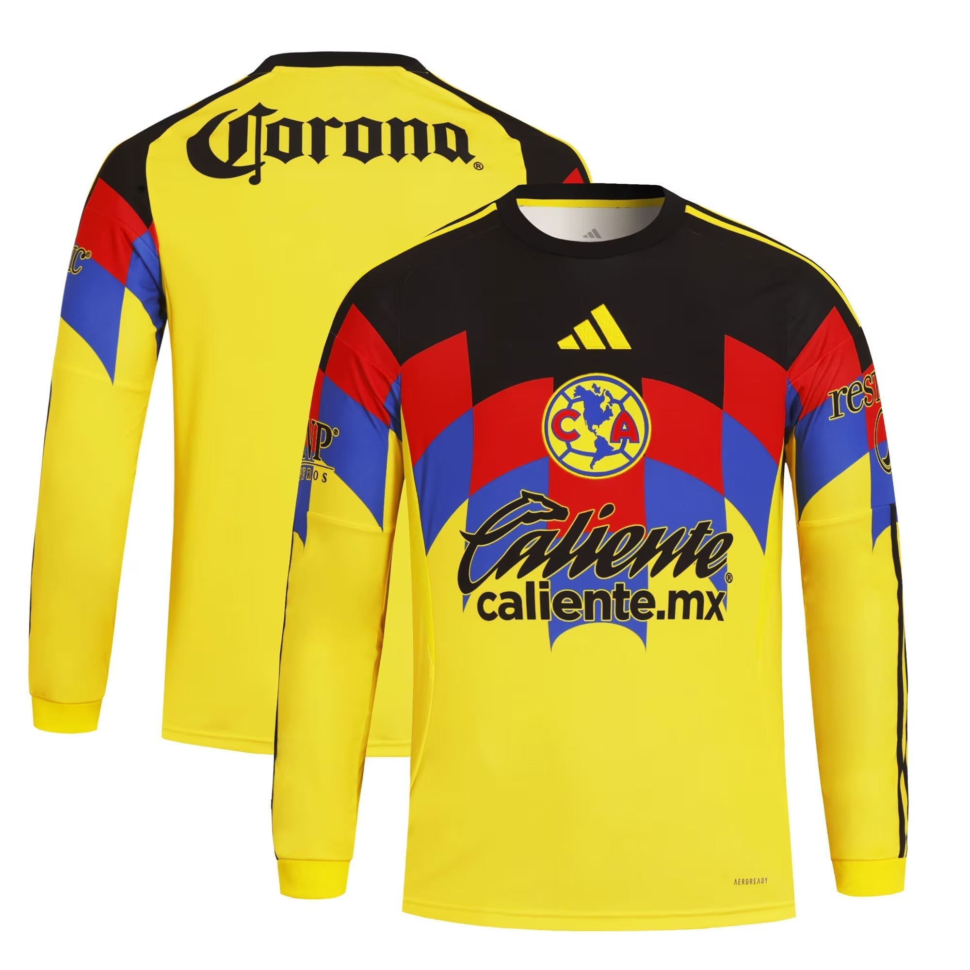 Club America Selfika 2025/26 Home Long Sleeve Jersey - Yellow