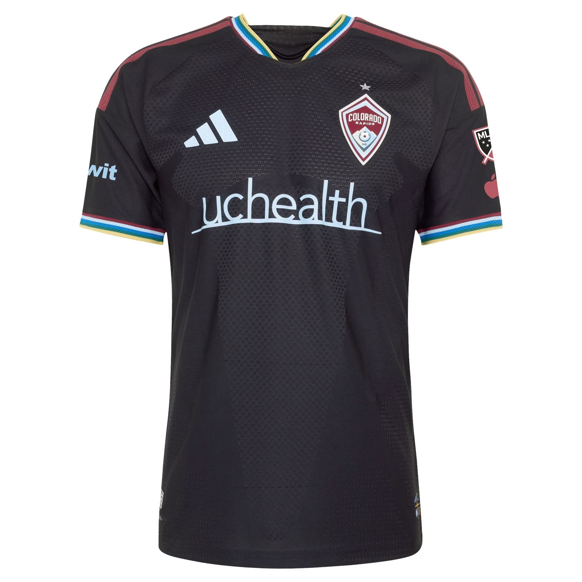 Colorado Rapids // adidas Paxten Aaronson #10 Official 2026 Colorful Colorado On-Field Patch Jersey – Black - Jersey Teams World