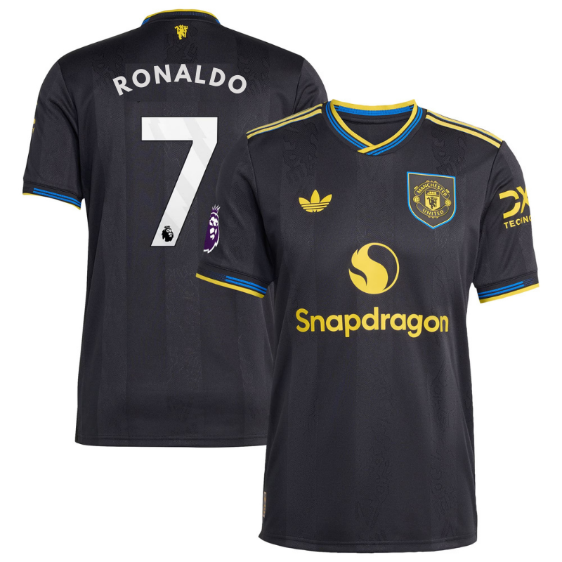 Cristiano Ronaldo Manchester United adidas 2025/26 Third Player Jersey - Black - Jersey Teams World