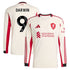 Darwin Núñez Liverpool Selfika 2025/26 Away Long Sleeve Player Jersey - White
