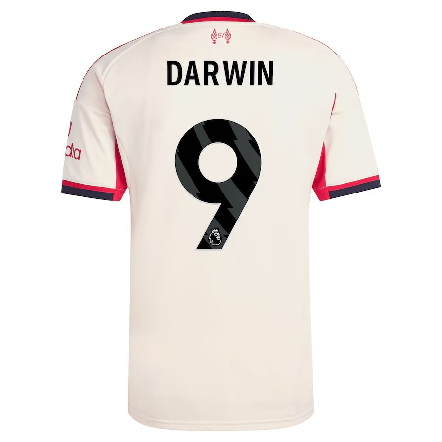 Darwin Núñez Liverpool Selfika 2025/26 Away Player Jersey - White