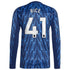 Declan Rice Arsenal Selfika 2025/26 Away Long Sleeve Player Jersey - Blue