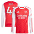 Declan Rice Arsenal adidas 2025/26 Home Long Sleeve Player Jersey - Red