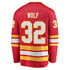 Dustin Wolf Calgary Flames Fanatics Home Breakaway Jersey – Red - Jersey Teams World