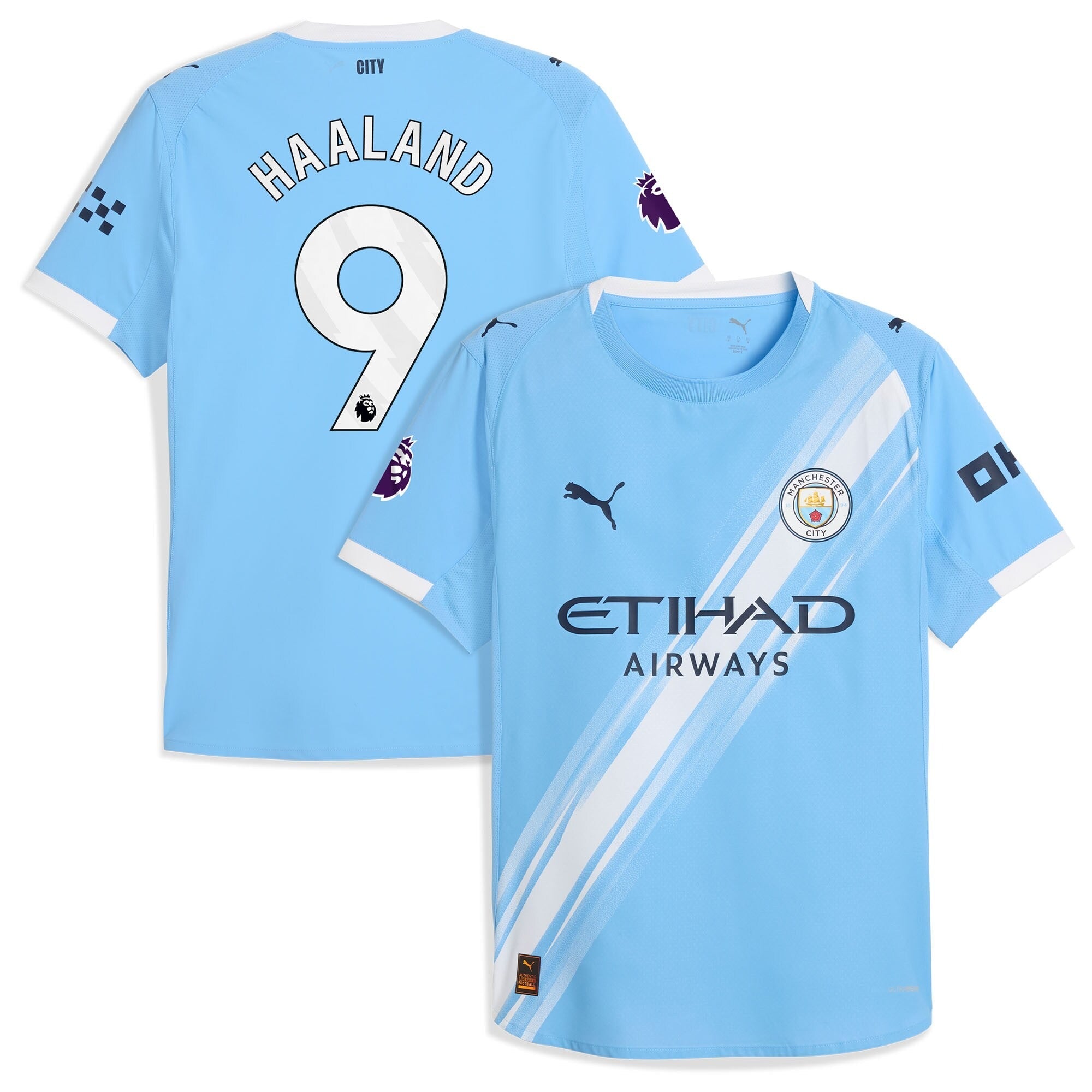 Erling Haaland Manchester City Puma 2025/26 Home Player Jersey - Sky Blue - Jersey Teams World