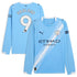 Erling Haaland Manchester City Selfika 2025/26 Home Long Sleeve Player Jersey - Sky Blue