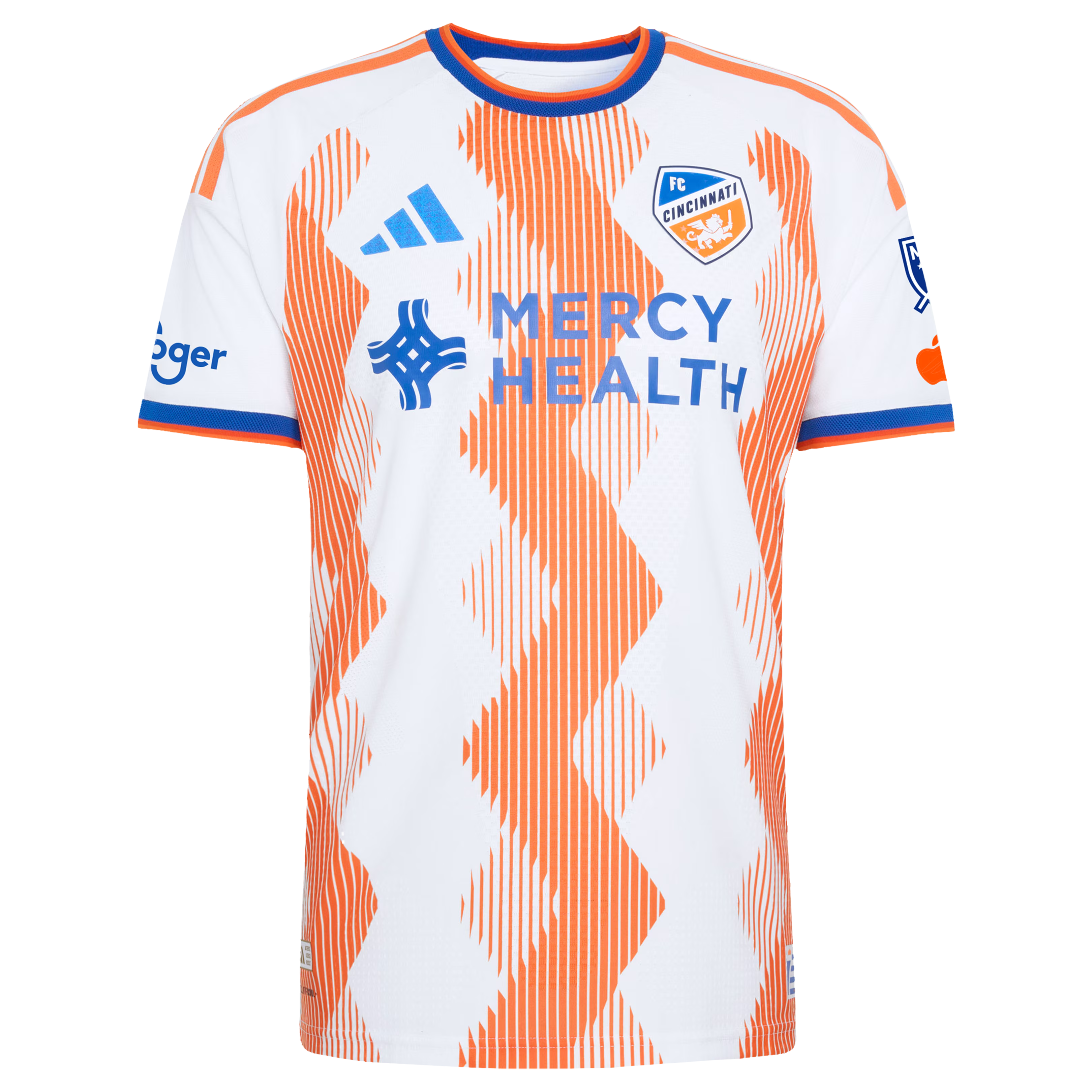 FC Cincinnati // adidas Evander da Silva Ferreira #10 Official 2026 The Seven Hills On-Field Patch Jersey – White - Jersey Teams World