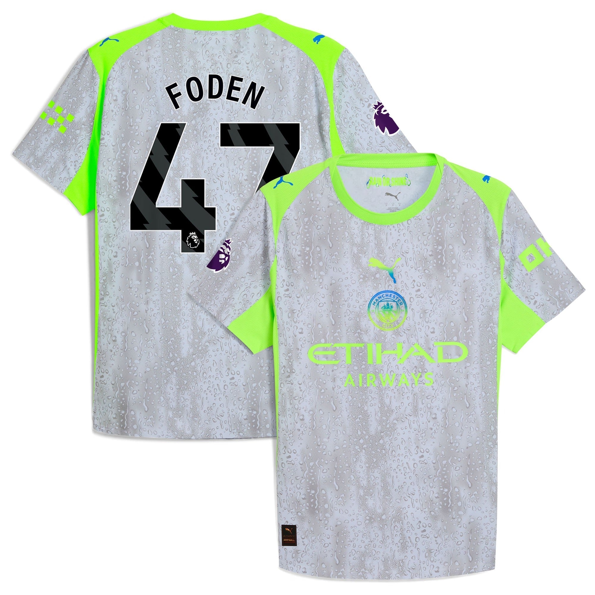 Foden 47 Manchester City Selfika 2025/26 Third Jersey - Green/Neon Green