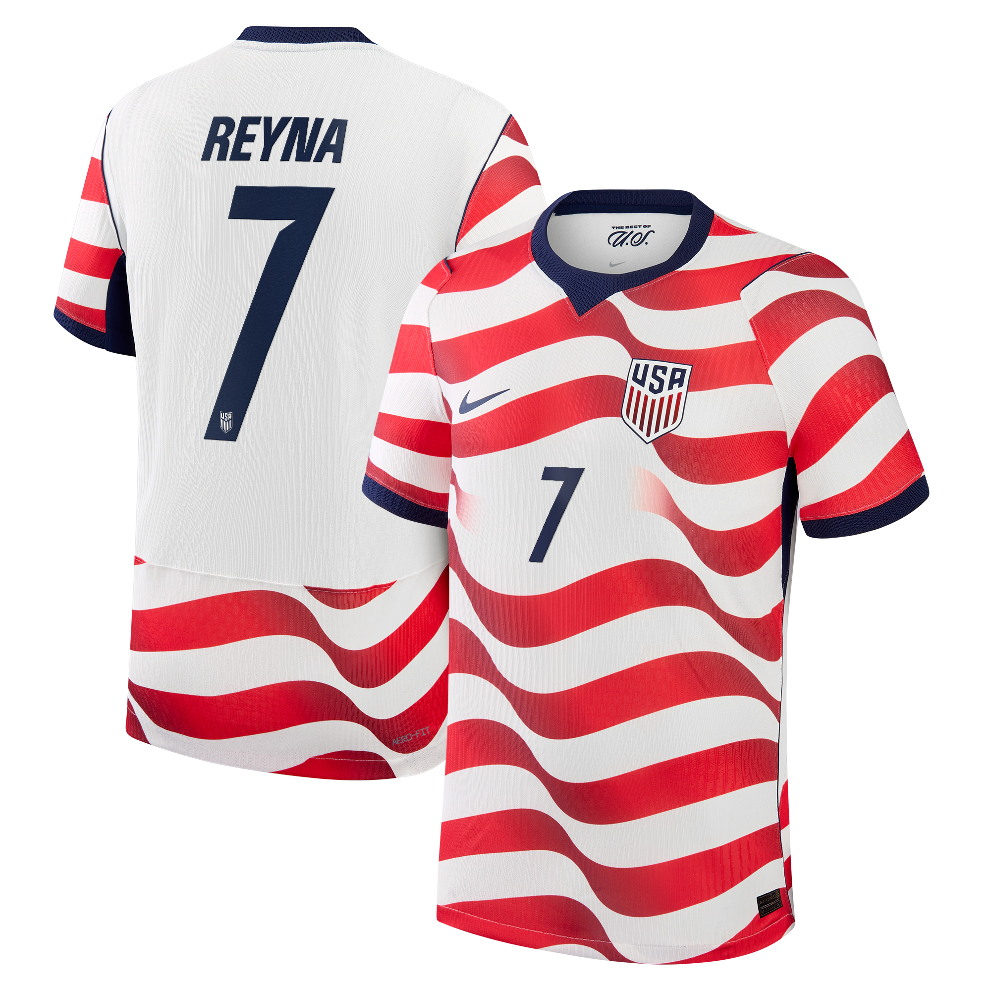 Giovanni Reyna USMNT 2026 Home Match Jersey White | Nike USA Soccer Jersey - Jersey Teams World