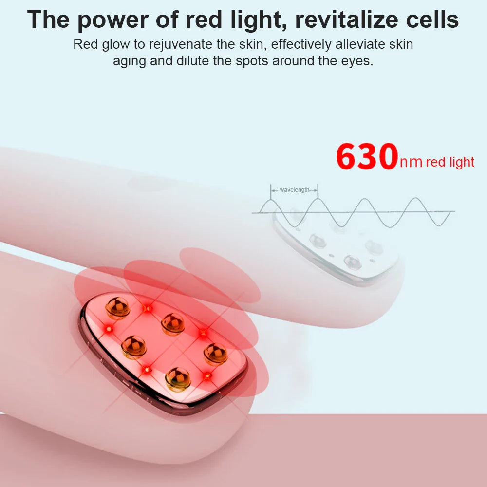 Alwafore Electric Eye Massager Pen – RF, EMS Microcurrent, Red Light, Vibration, USB Rechargeable